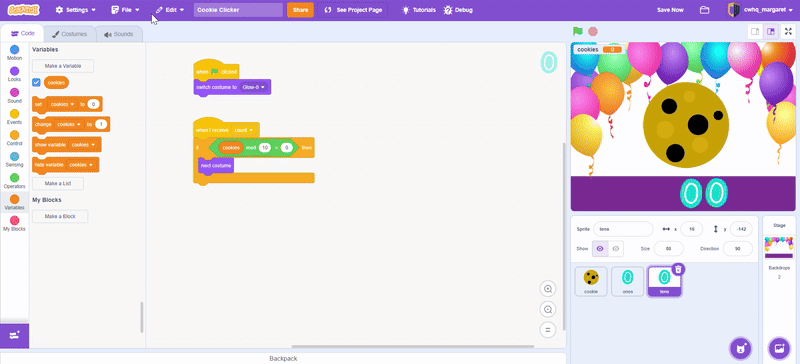 Create the hundreds counter sprite gif