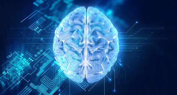 Abstract image of the brain and coding