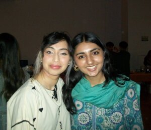 Aliya and a friend at college