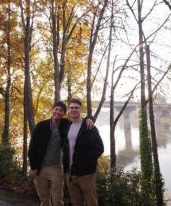 Aaron and friend in Oregon