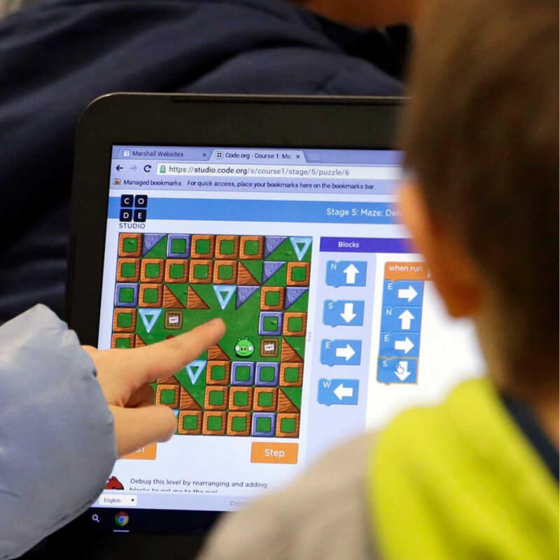 Kids excited about coding