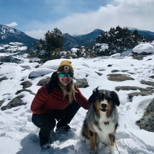 Ashley Hart, Hiking with Dog