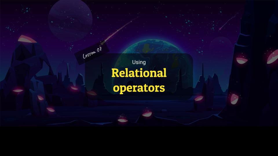 Intro to Text-Based Programming lesson 7