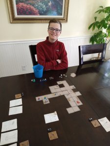 Eric making his own board games