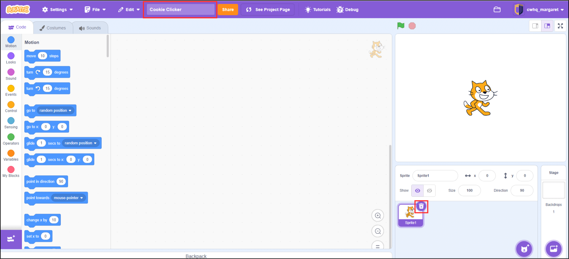 Rename Scratch projectRem