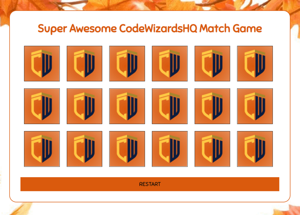 Thanksgiving Match Game Theme