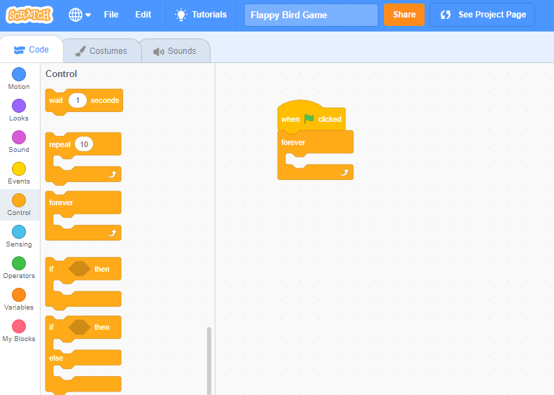 How to Make Flappy Bird on Scratch animate scratch obstacle
