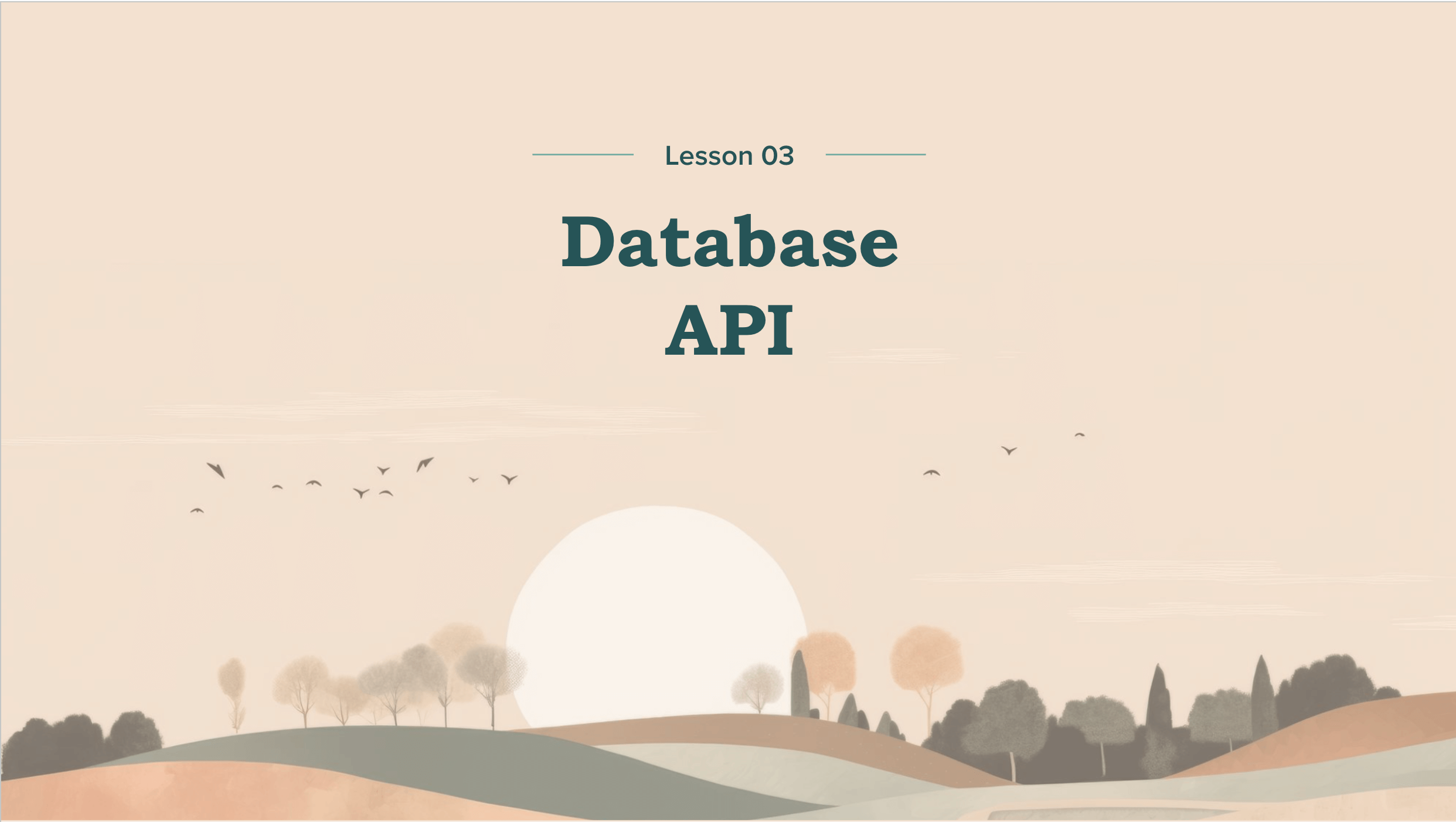 Mastering Databases, Class 3