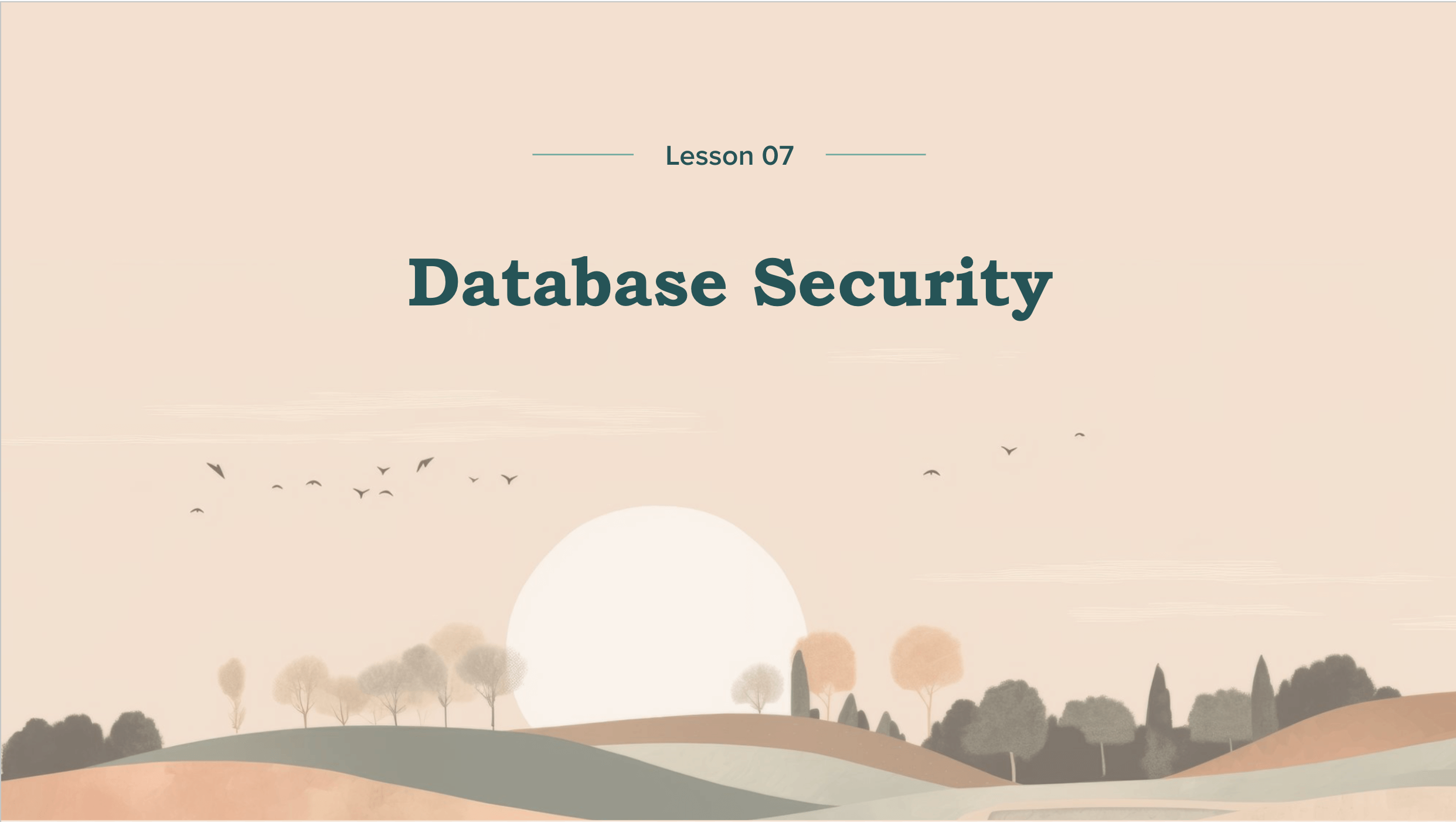 Mastering Databases, Class 7