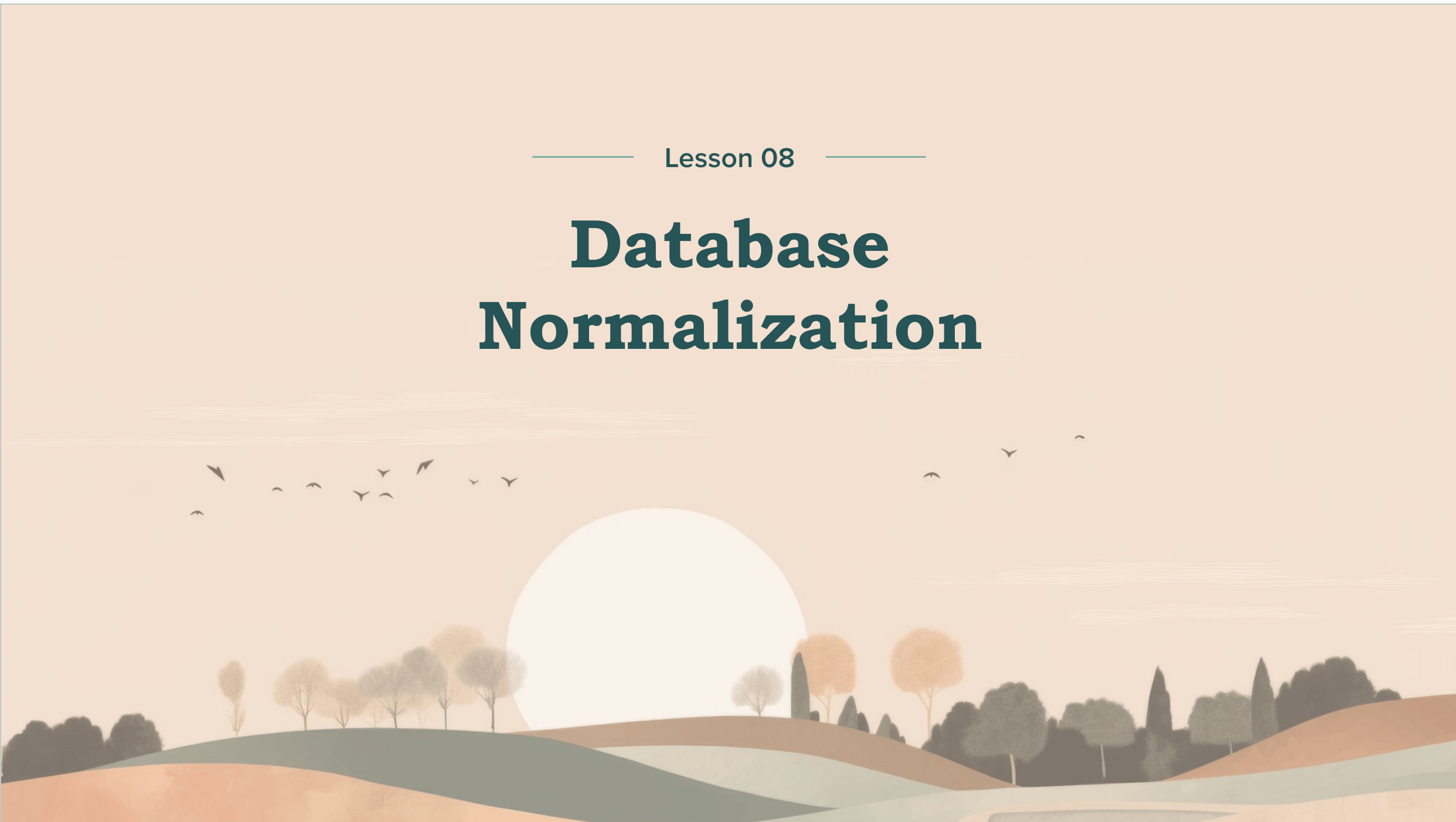 Mastering Databases, Class 8