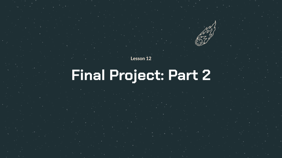 Advanced Python coding lesson 12